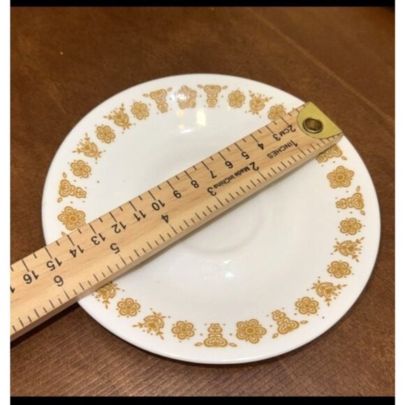 Corelle Butterfly Gold Saucer Plate 6.5" Vintage White & Yellow - Picture 3 of 3